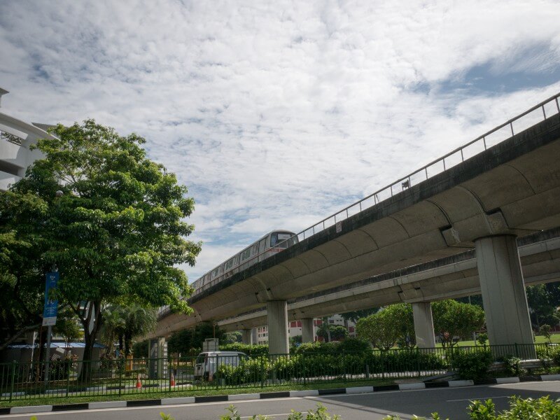 The train station in Singapore