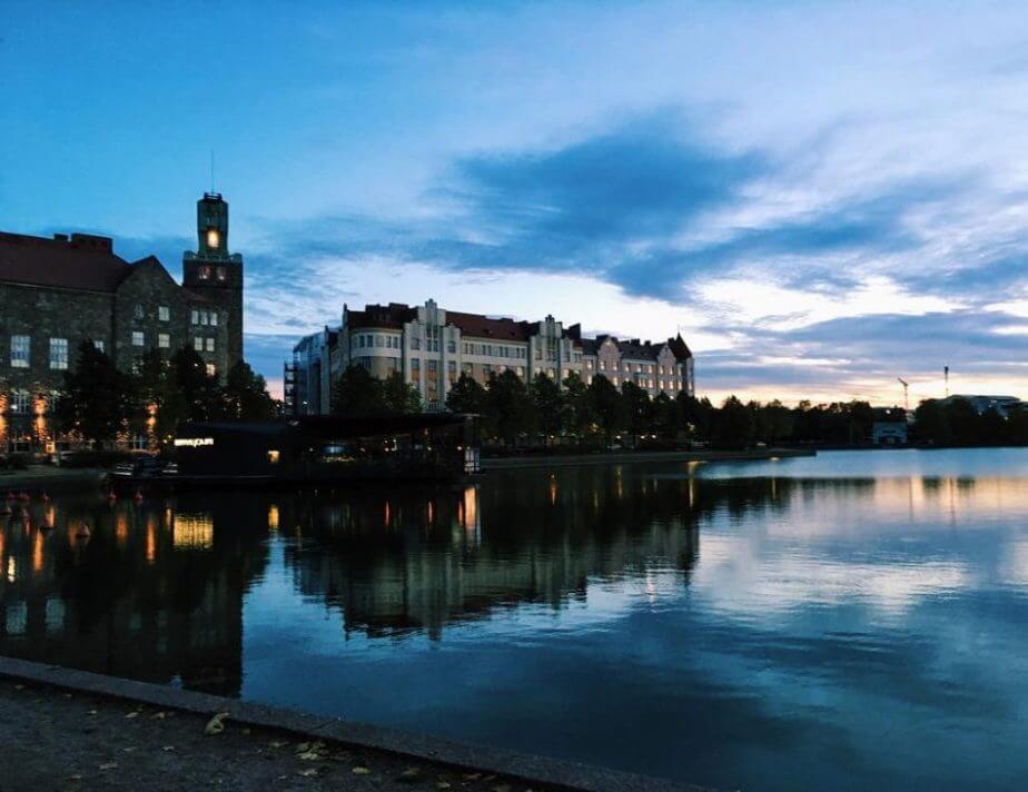 Helsinki in evening